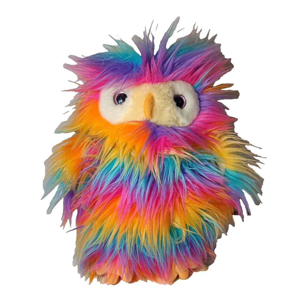 Douglas Cuddle Toys Izzy Owl Fuzzle Rainbow Tie Dye Plush Stuffed Animal 13” Toy